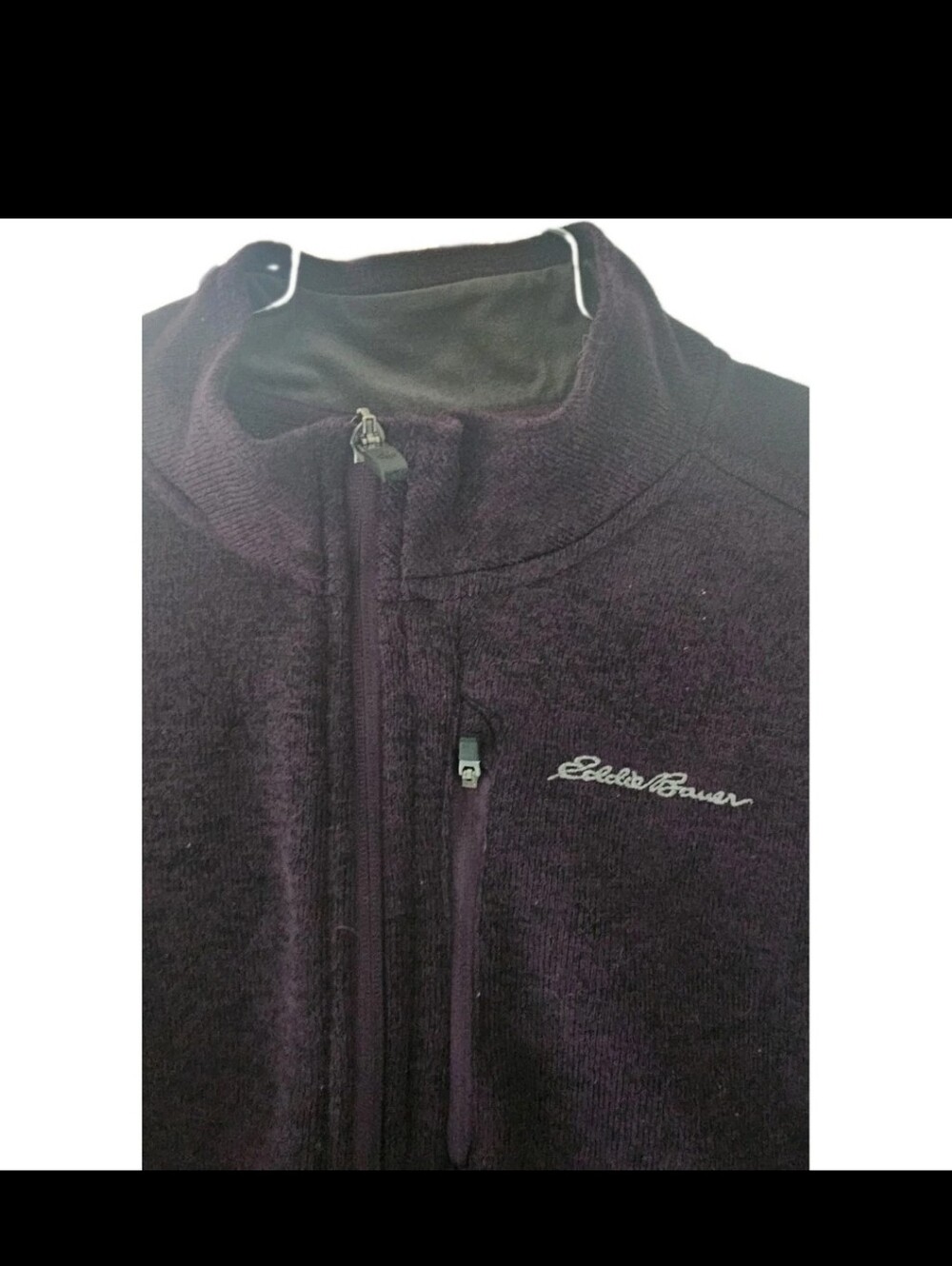 Eddie Bauer Plum Full-Zip Teddy Fleece Jacket